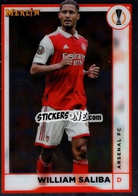 Sticker William Saliba - Chrome Uefa Club Competitions 2022-2023 - Topps