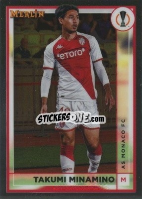 Sticker Takumi Minamino - Chrome Uefa Club Competitions 2022-2023 - Topps