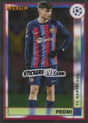 Sticker Pedri - Chrome Uefa Club Competitions 2022-2023 n. 47 - Topps