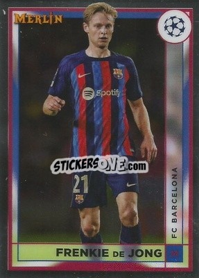 Figurina Frenkie de Jong - Chrome Uefa Club Competitions 2022-2023 - Topps