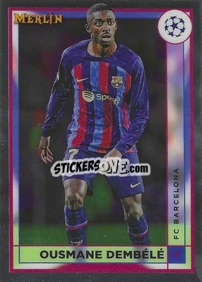 Sticker Ousmane Dembele - Chrome Uefa Club Competitions 2022-2023 - Topps
