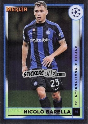 Sticker Nicolo Barella - Chrome Uefa Club Competitions 2022-2023 n. 63 - Topps