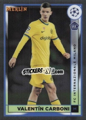 Sticker Valentin Carboni - Chrome Uefa Club Competitions 2022-2023 - Topps