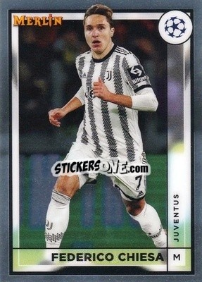 Sticker Federico Chiesa - Chrome Uefa Club Competitions 2022-2023 - Topps