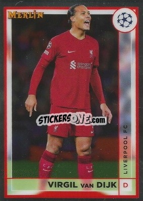 Sticker Virgil van Dijk - Chrome Uefa Club Competitions 2022-2023 n. 89 - Topps