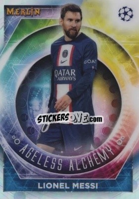 Sticker Lionel Messi - Chrome Uefa Club Competitions 2022-2023 n. AA-14 - Topps