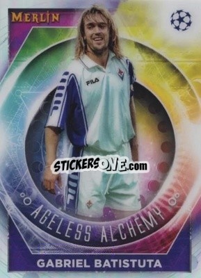 Sticker Gabriel Batistuta - Chrome Uefa Club Competitions 2022-2023 n. AA-18 - Topps