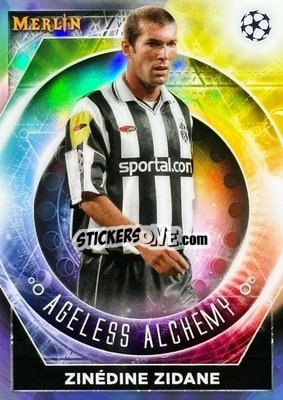 Sticker Zinédine Zidane - Chrome Uefa Club Competitions 2022-2023 n. AA-20 - Topps