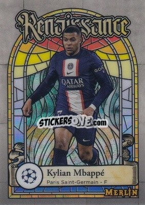 Sticker Kylian Mbappe - Chrome Uefa Club Competitions 2022-2023 - Topps