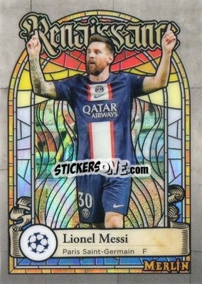 Sticker Lionel Messi - Chrome Uefa Club Competitions 2022-2023 n. R-2 - Topps