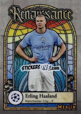 Sticker Erling Haaland - Chrome Uefa Club Competitions 2022-2023 n. R-4 - Topps