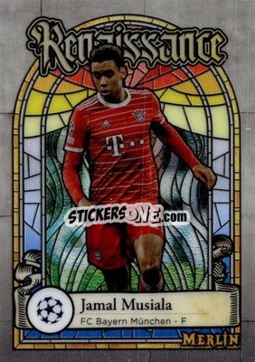 Sticker Jamal Musiala - Chrome Uefa Club Competitions 2022-2023 - Topps