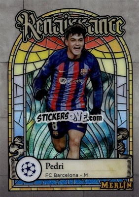 Sticker Pedri - Chrome Uefa Club Competitions 2022-2023 n. R-8 - Topps