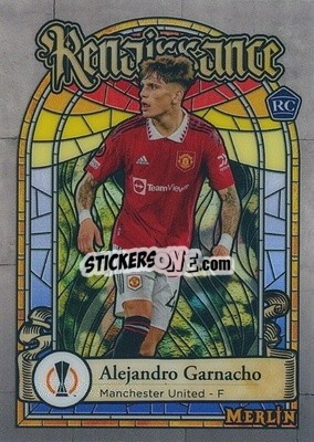 Figurina Alejandro Garnacho - Chrome Uefa Club Competitions 2022-2023 - Topps