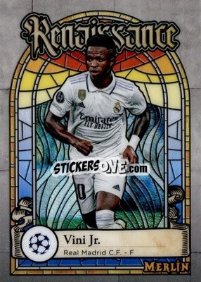 Sticker Vini Jr. - Chrome Uefa Club Competitions 2022-2023 n. R-12 - Topps