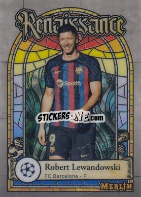 Sticker Robert Lewandowski - Chrome Uefa Club Competitions 2022-2023 n. R-15 - Topps