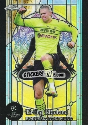 Sticker Erling Haaland - Chrome Uefa Club Competitions 2022-2023 - Topps