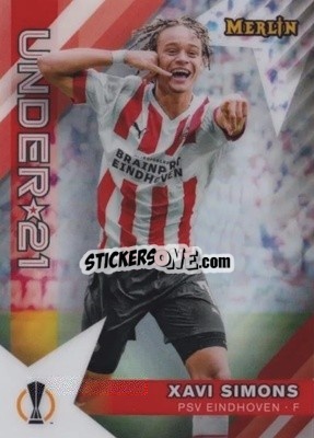 Sticker Xavi Simons - Chrome Uefa Club Competitions 2022-2023 n. U21-3 - Topps