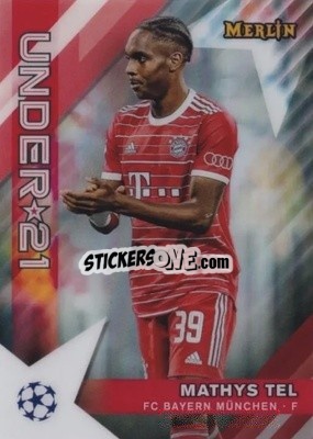 Sticker Mathys Tel - Chrome Uefa Club Competitions 2022-2023 n. U21-7 - Topps