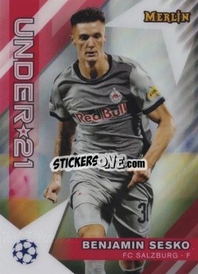 Sticker Benjamin Sesko - Chrome Uefa Club Competitions 2022-2023 n. U21-9 - Topps