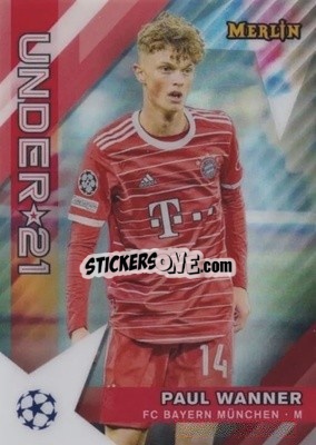 Sticker Paul Wanner - Chrome Uefa Club Competitions 2022-2023 - Topps