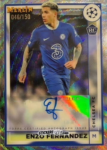 Cromo Enzo Fernandez - Chrome Uefa Club Competitions 2022-2023 n. AC-EZ - Topps