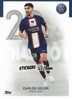 Sticker Carlos Soler - Paris-Saint Germain 2022-2023
 n. 20 - Topps