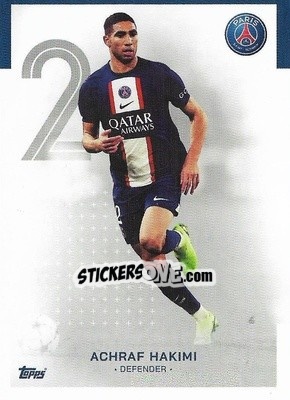 Sticker Achraf Hakimi - Paris-Saint Germain 2022-2023
 n. 21 - Topps