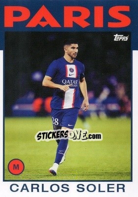 Sticker Carlos Soler - Paris-Saint Germain 2022-2023
 n. 40 - Topps
