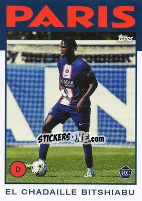 Sticker El Chadaille Bitshiabu - Paris-Saint Germain 2022-2023
 n. 42 - Topps