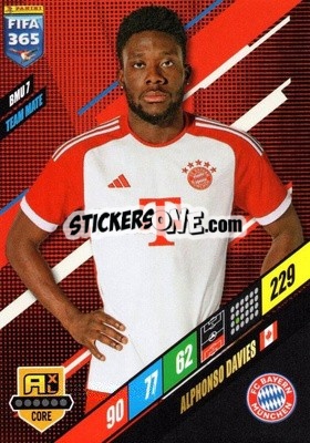 Sticker Alphonso Davies - FIFA 365: 2023-2024. Adrenalyn XL
 - Panini