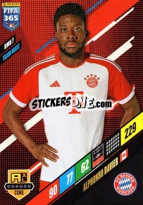 Sticker Alphonso Davies - FIFA 365: 2023-2024. Adrenalyn XL
 n. BMU7 - Panini