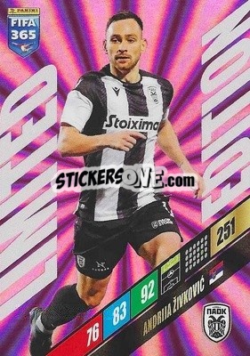 Sticker Andrija Živković - FIFA 365: 2023-2024. Adrenalyn XL
 n. LE-AZ - Panini