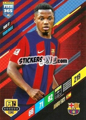 Sticker Ansu Fati - FIFA 365: 2023-2024. Adrenalyn XL
 n. BAR17 - Panini