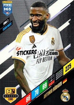 Sticker Antonio Rüdiger - FIFA 365: 2023-2024. Adrenalyn XL
 n. RMA3 - Panini