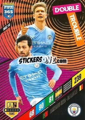 Sticker Bernardo Silva / Kevin De Bruyne - FIFA 365: 2023-2024. Adrenalyn XL
 - Panini