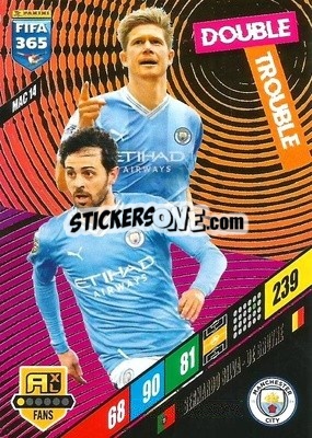 Sticker Bernardo Silva / Kevin De Bruyne - FIFA 365: 2023-2024. Adrenalyn XL
 n. MAC14 - Panini