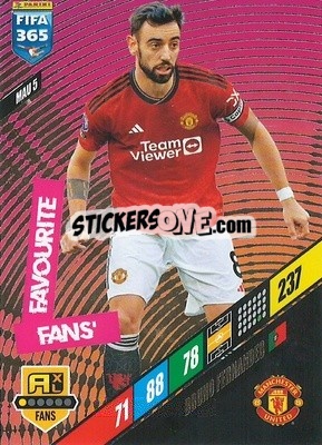 Sticker Bruno Fernandes - FIFA 365: 2023-2024. Adrenalyn XL
 n. MAU5 - Panini