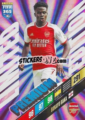 Sticker Bukayo Saka - FIFA 365: 2023-2024. Adrenalyn XL
 n. LEP-BS - Panini
