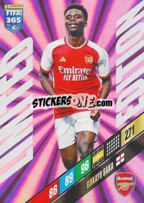 Sticker Bukayo Saka - FIFA 365: 2023-2024. Adrenalyn XL
 n. LE-BS - Panini