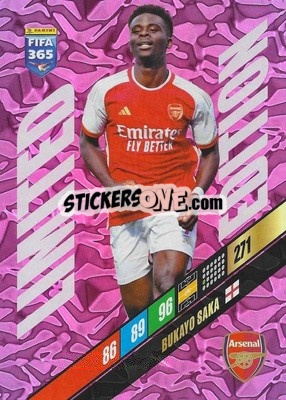 Sticker Bukayo Saka - FIFA 365: 2023-2024. Adrenalyn XL
 - Panini