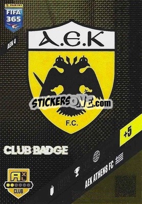Sticker Club Badge - FIFA 365: 2023-2024. Adrenalyn XL
 n. AEK4 - Panini