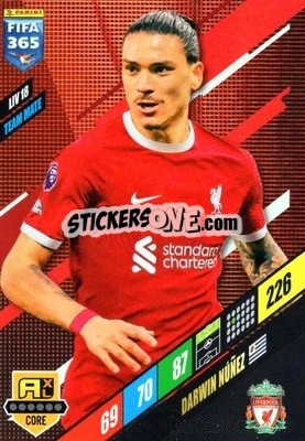 Sticker Darwin Nuñez - FIFA 365: 2023-2024. Adrenalyn XL
 n. LIV18 - Panini