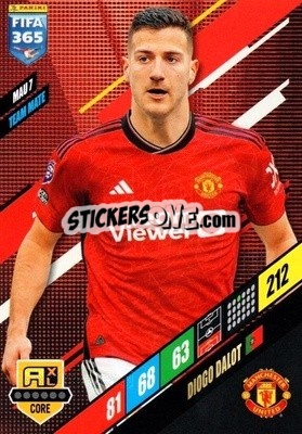 Sticker Diogo Dalot - FIFA 365: 2023-2024. Adrenalyn XL
 n. MAU7 - Panini