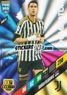 Sticker Dušan Vlahović - FIFA 365: 2023-2024. Adrenalyn XL
 n. POW52 - Panini