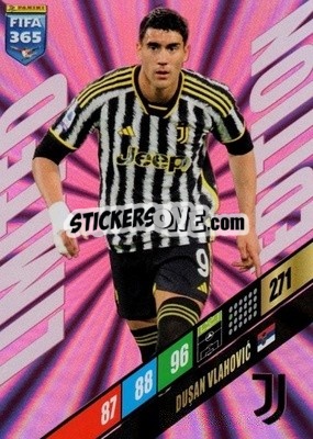 Sticker Dušan Vlahović - FIFA 365: 2023-2024. Adrenalyn XL
 n. LE-DVL - Panini