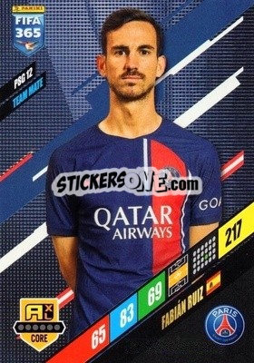 Sticker Fabían Ruiz - FIFA 365: 2023-2024. Adrenalyn XL
 n. PSG12 - Panini