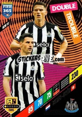 Sticker Fabian Schär / Sven Botman - FIFA 365: 2023-2024. Adrenalyn XL
 n. NEW14 - Panini