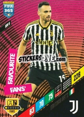 Sticker Federico Gatti - FIFA 365: 2023-2024. Adrenalyn XL
 n. JUV6 - Panini