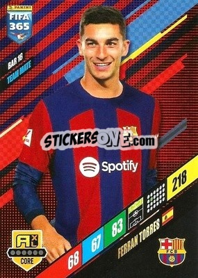 Sticker Ferran Torres - FIFA 365: 2023-2024. Adrenalyn XL
 n. BAR16 - Panini